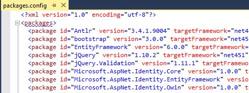 Identity Package in MVC App